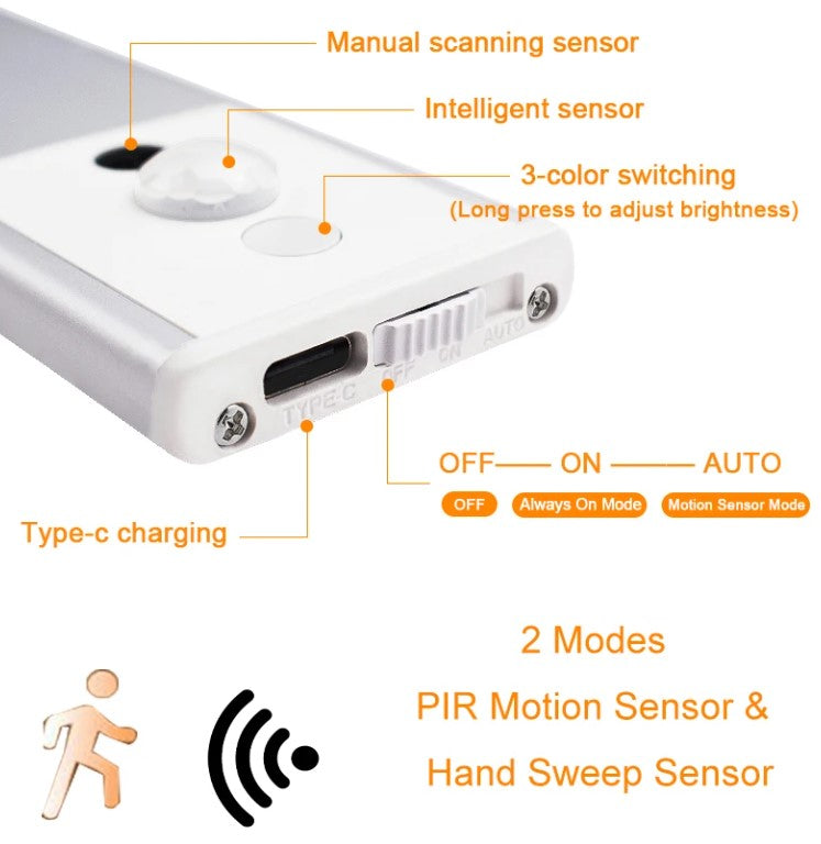 LÁMPARA BARRA USB CON SENSOR DE MOVIMIENTO